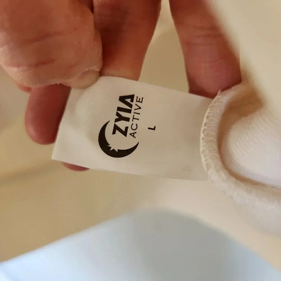 Zyia Active Womens Sherpa Teddy Jacket Size Large White Flying V Fleece - Picture 5 of 8